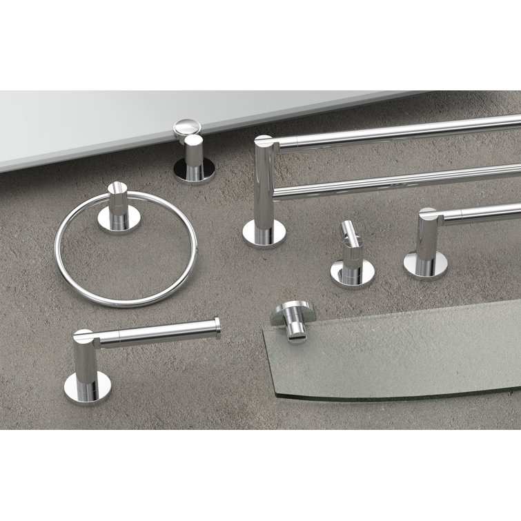 Polished Chrome Wall Mounted Round Towel Ring