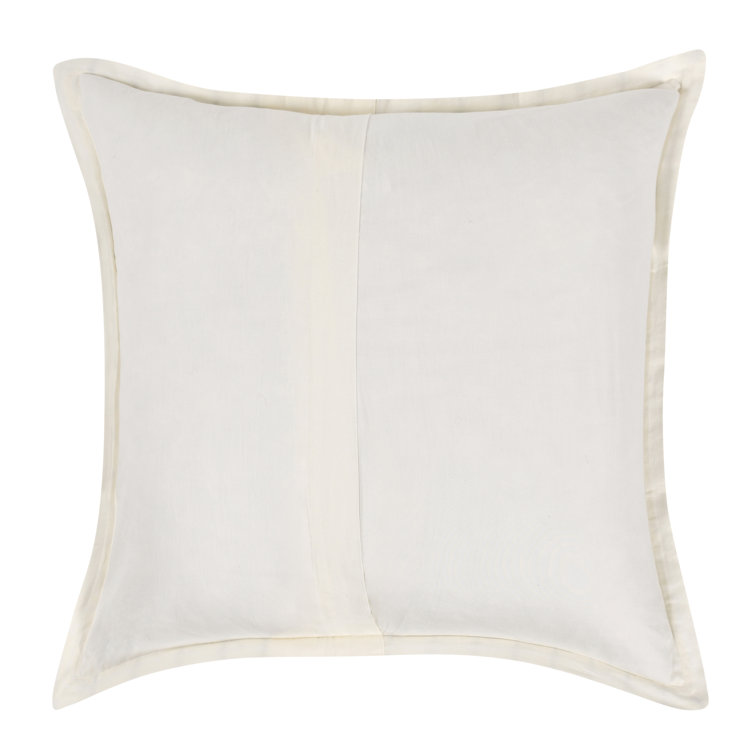 Ivory and Gray Striped Belgian Linen Euro Sham