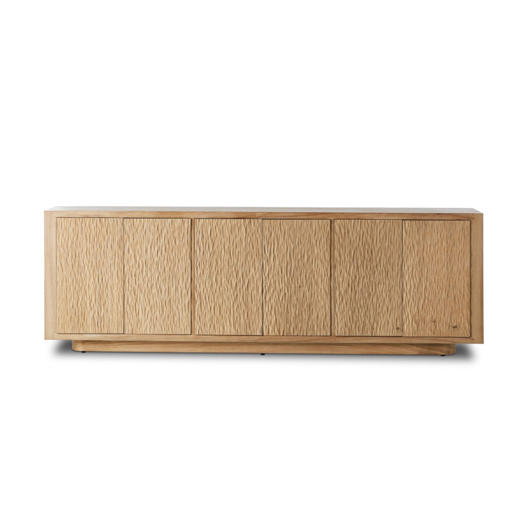 Bahari 98'' Light Brown Guanacaste Wood Sideboard