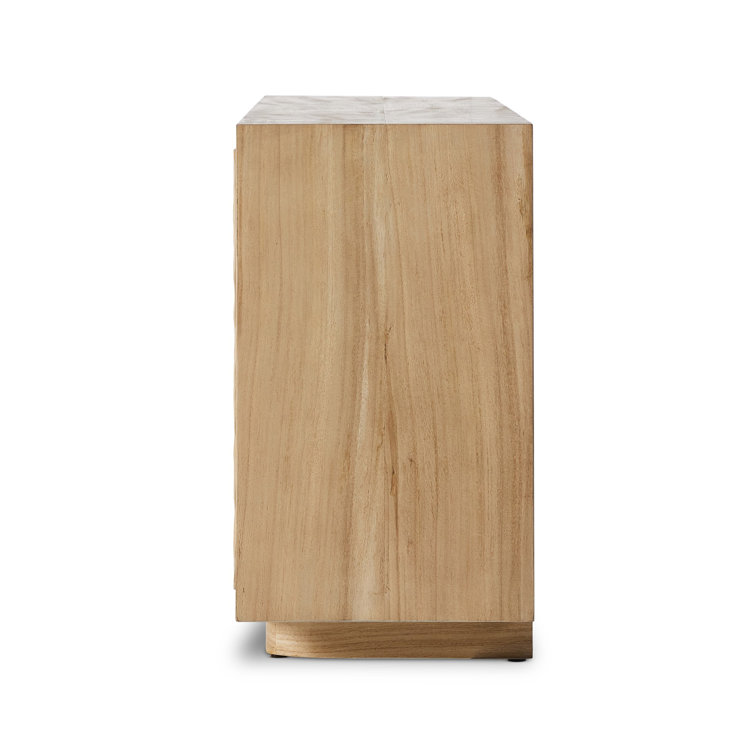 Bahari 98'' Light Brown Guanacaste Wood Sideboard