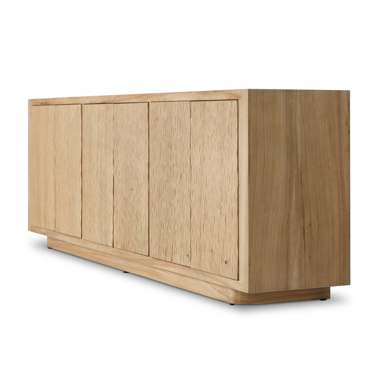 Bahari 98'' Light Brown Guanacaste Wood Sideboard