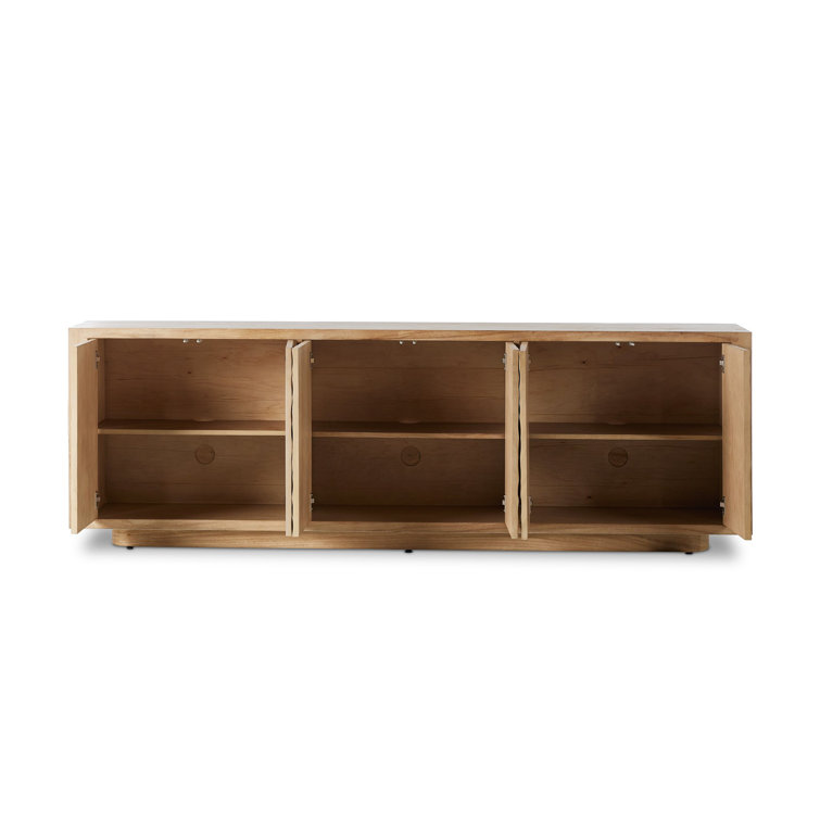 Bahari 98'' Light Brown Guanacaste Wood Sideboard
