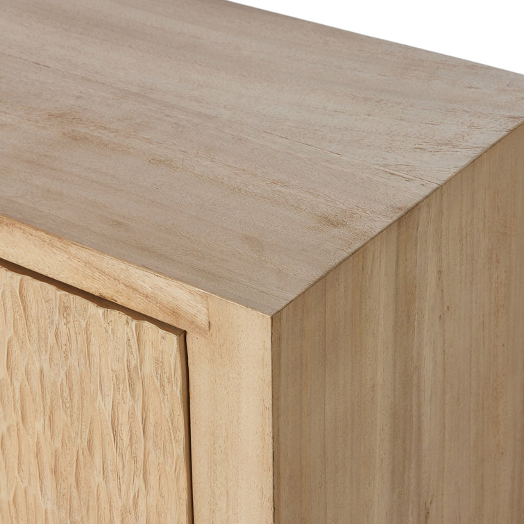 Bahari 98'' Light Brown Guanacaste Wood Sideboard