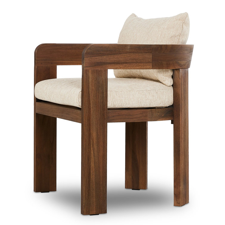 Jackson Teak and Beige Cushioned Dining Chair