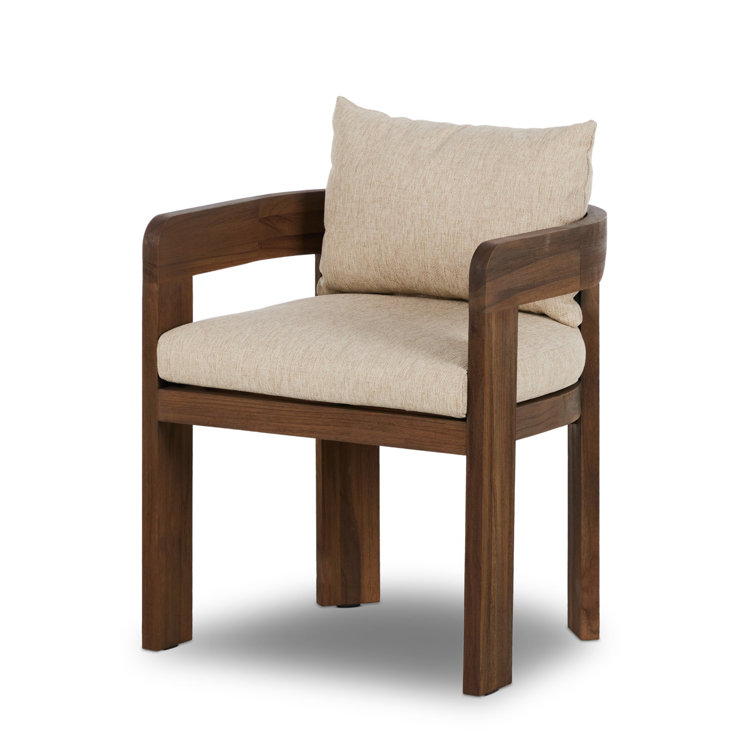 Jackson Teak and Beige Cushioned Dining Chair