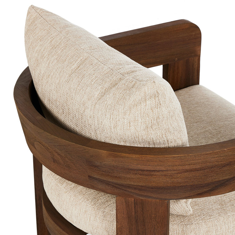 Jackson Teak and Beige Cushioned Dining Chair