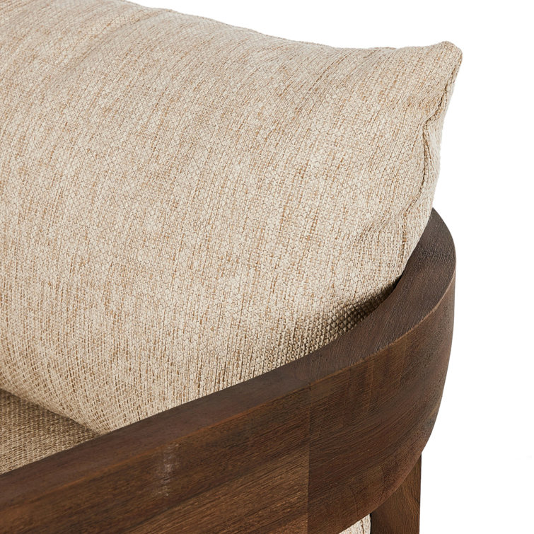 Jackson Teak and Beige Cushioned Dining Chair