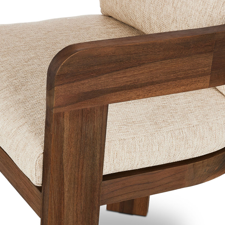 Jackson Teak and Beige Cushioned Dining Chair