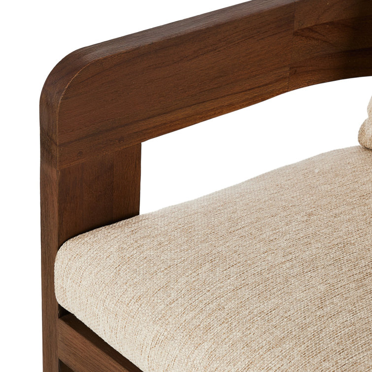 Jackson Teak and Beige Cushioned Dining Chair