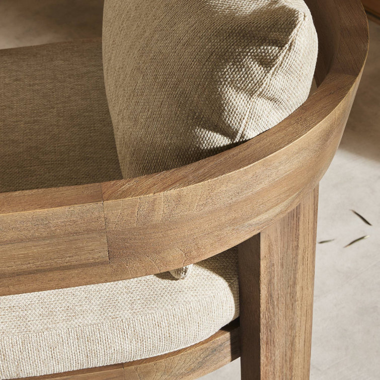 Jackson Teak and Beige Cushioned Dining Chair
