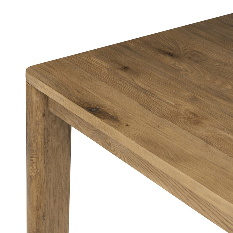 Light Brown Oak Extendable Rectangular Dining Table