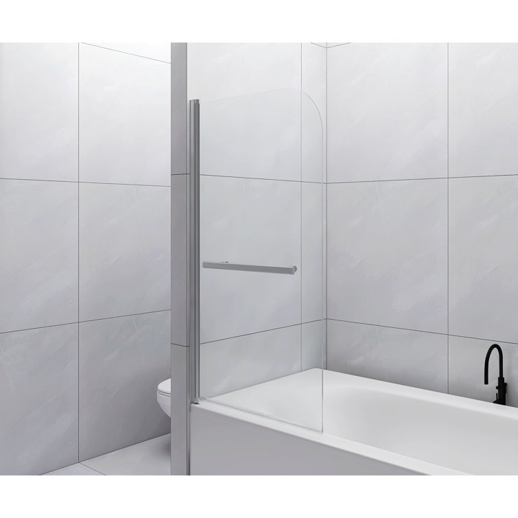 31" x 55" Frameless Tempered Glass Bathtub Shower Door