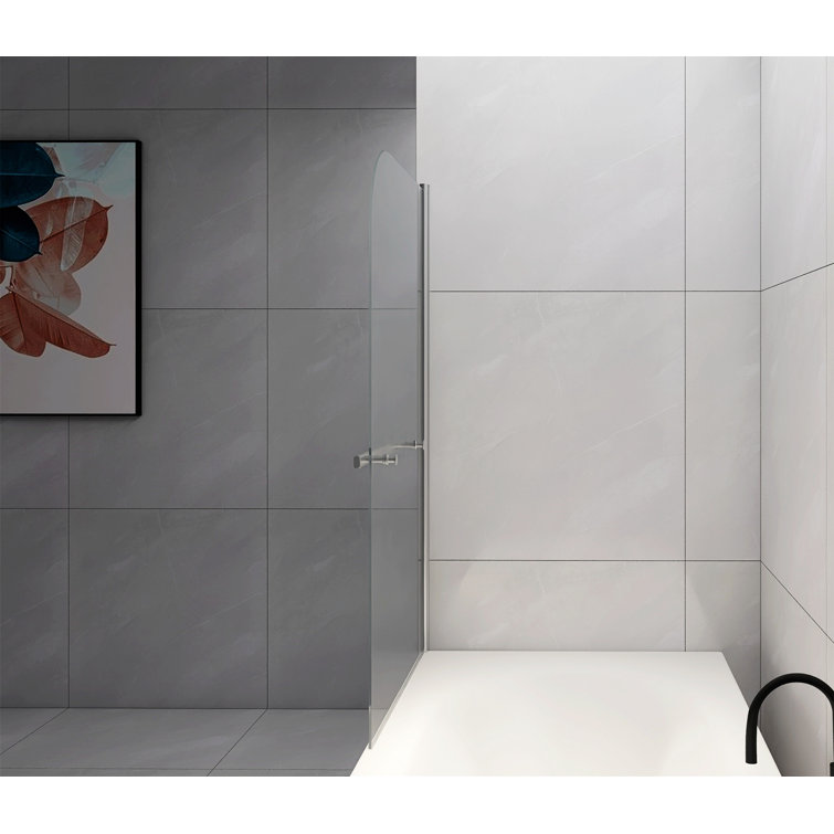 31" x 55" Frameless Tempered Glass Bathtub Shower Door