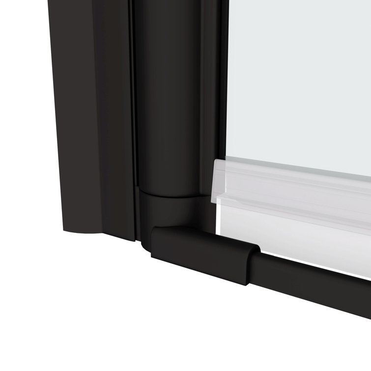 Matte Black 30" x 72" Pivot Glass Shower Door