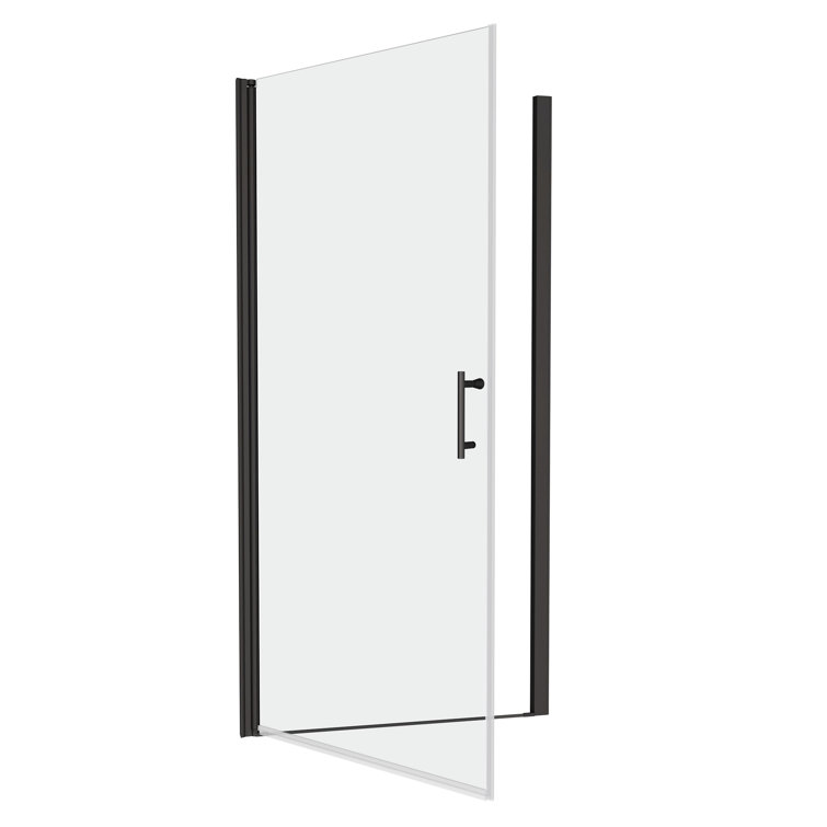 Matte Black 30" x 72" Pivot Glass Shower Door