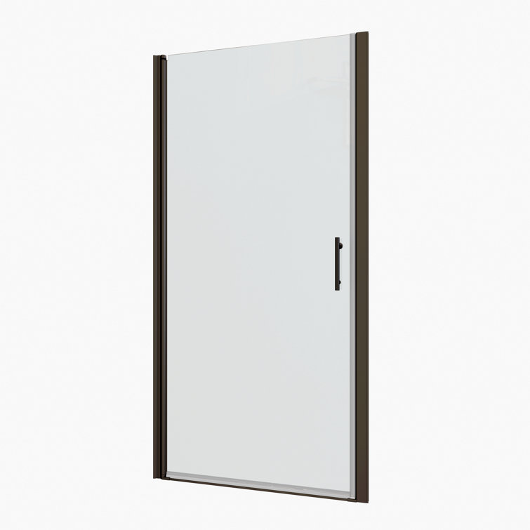 Matte Black 30" x 72" Pivot Glass Shower Door