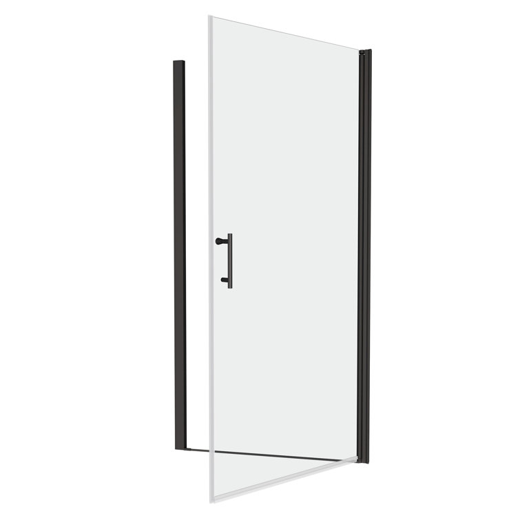 Matte Black 30" x 72" Pivot Glass Shower Door