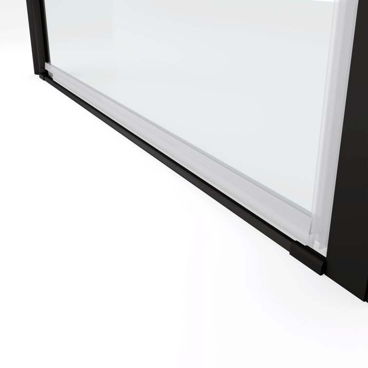 Matte Black 30" x 72" Pivot Glass Shower Door
