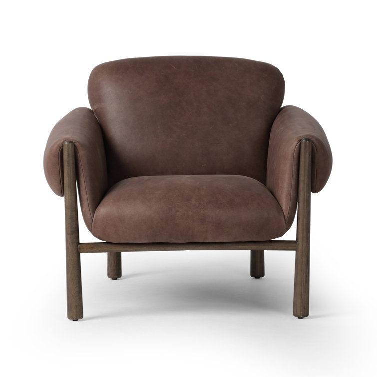 Palermo Cigar Brown Leather Accent Chair