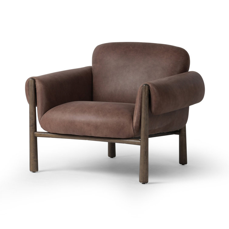 Palermo Cigar Brown Leather Accent Chair