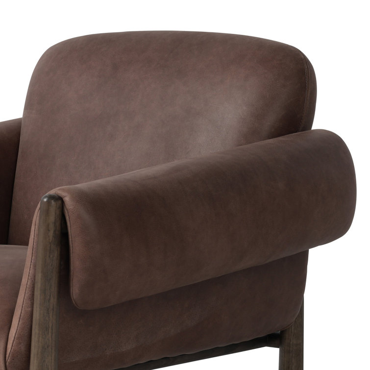 Palermo Cigar Brown Leather Accent Chair