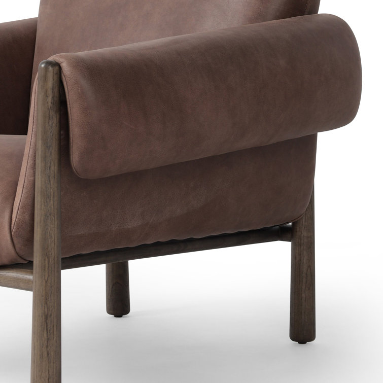 Palermo Cigar Brown Leather Accent Chair
