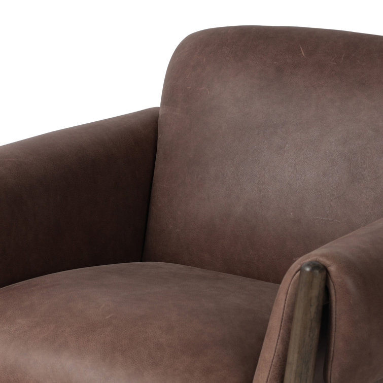 Palermo Cigar Brown Leather Accent Chair