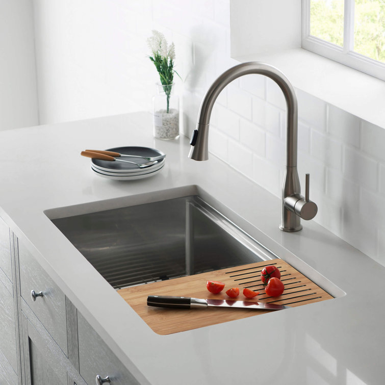 33 Inch Stainless Steel Single Bowl Undermount Kitchen Sink