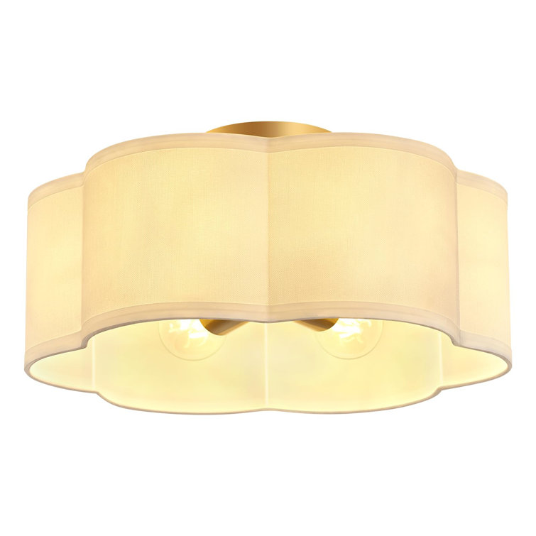 Gold 6-Light Polyester Flush Mount Ceiling Light