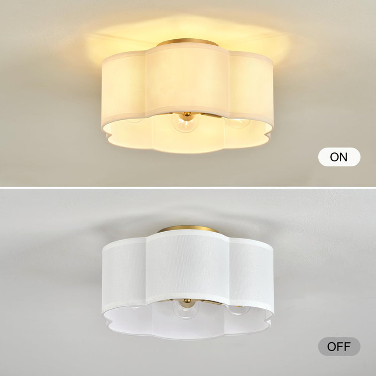Gold 6-Light Polyester Flush Mount Ceiling Light