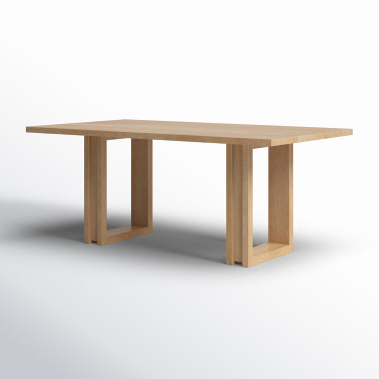 Natural Mango Wood Rectangular Dining Table, 72"