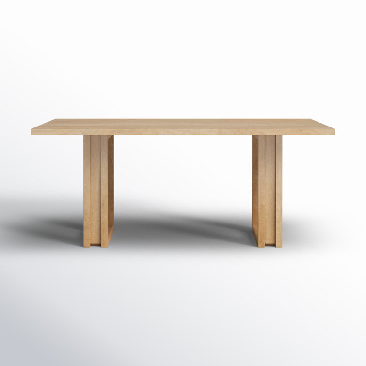 Natural Mango Wood Rectangular Dining Table, 72"