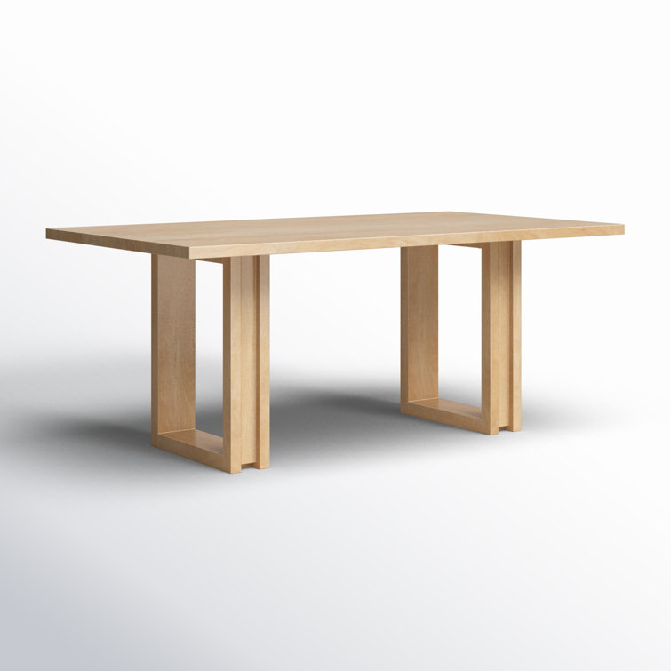 Natural Mango Wood Rectangular Dining Table, 72"