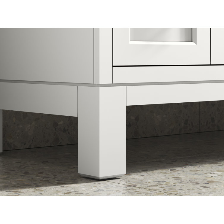 White Double Freestanding Bathroom Vanity with Quartz Top