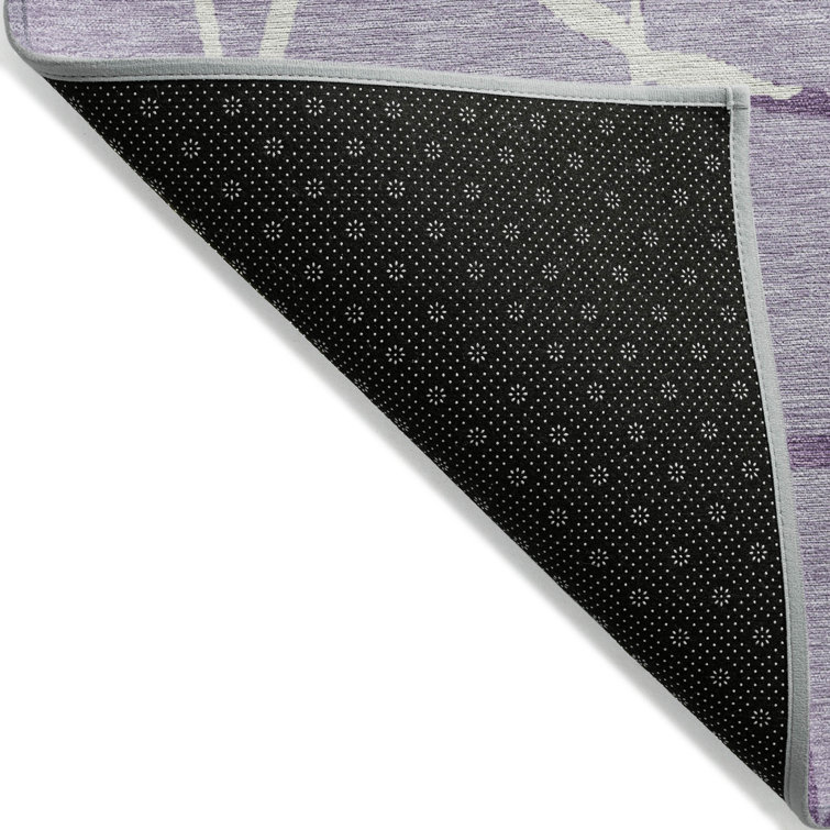 Lavender Mosaic Pattern Washable Synthetic Doormat