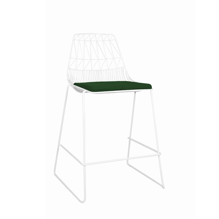 Lucy Black Metal Saddle Style Counter Stool
