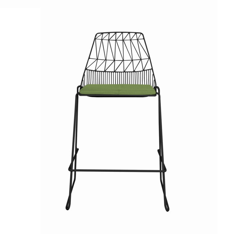 Lucy Black Metal Saddle Style Counter Stool