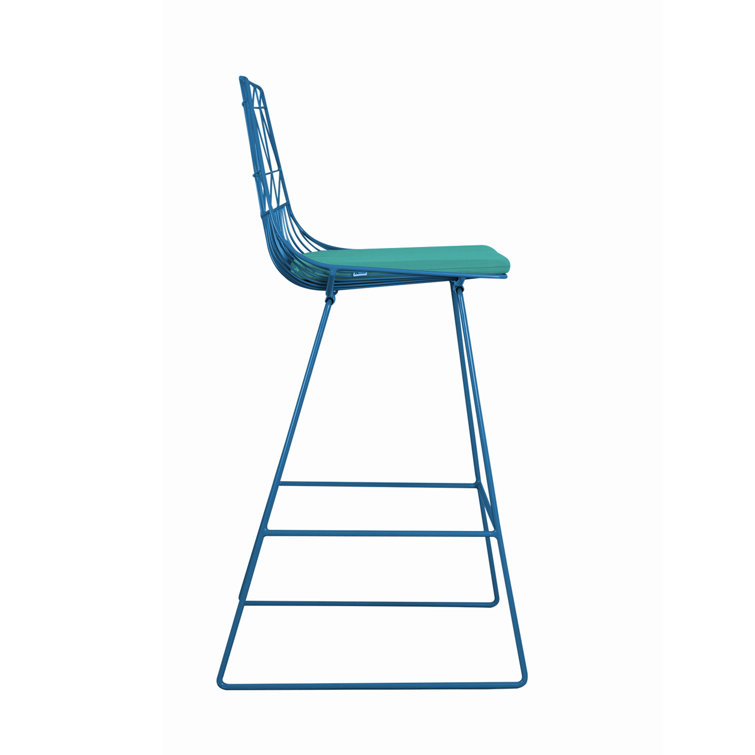 Lucy Black Metal Saddle Style Counter Stool