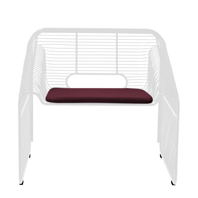 White Wire Frame Outdoor Lounge Chair