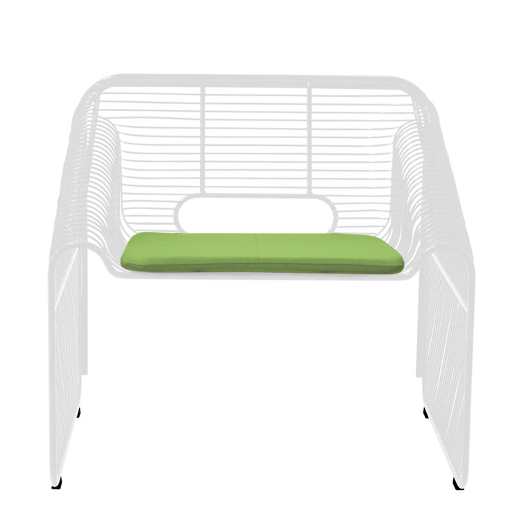 White Wire Frame Outdoor Lounge Chair