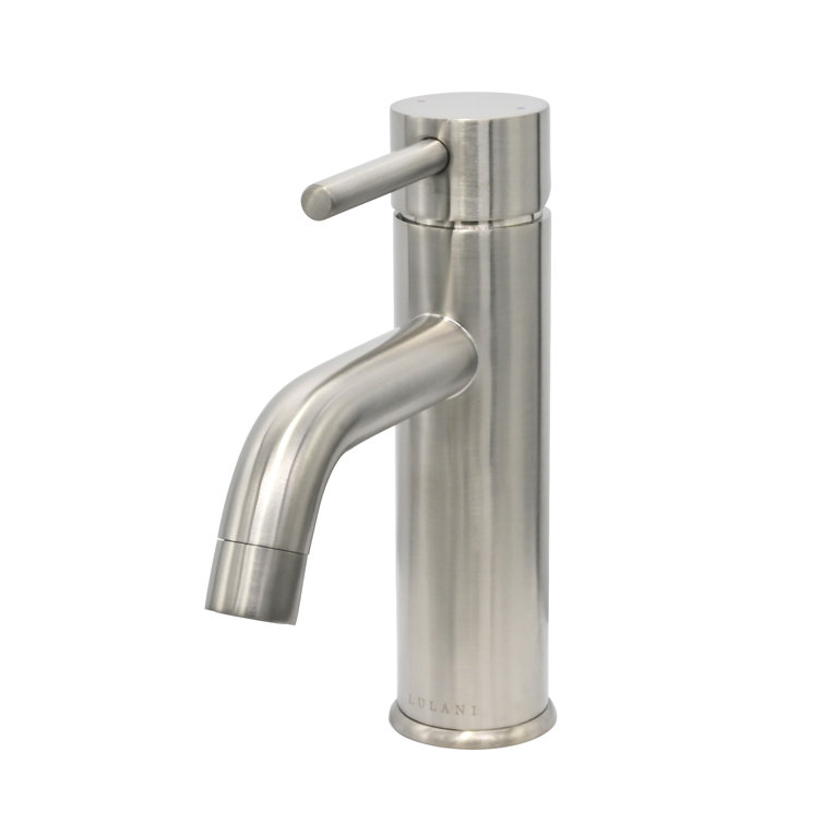 St. Lucia Brushed Nickel Single Hole Bathroom Faucet
