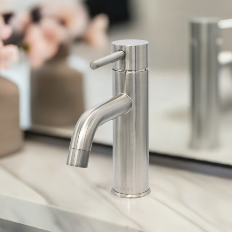 St. Lucia Brushed Nickel Single Hole Bathroom Faucet
