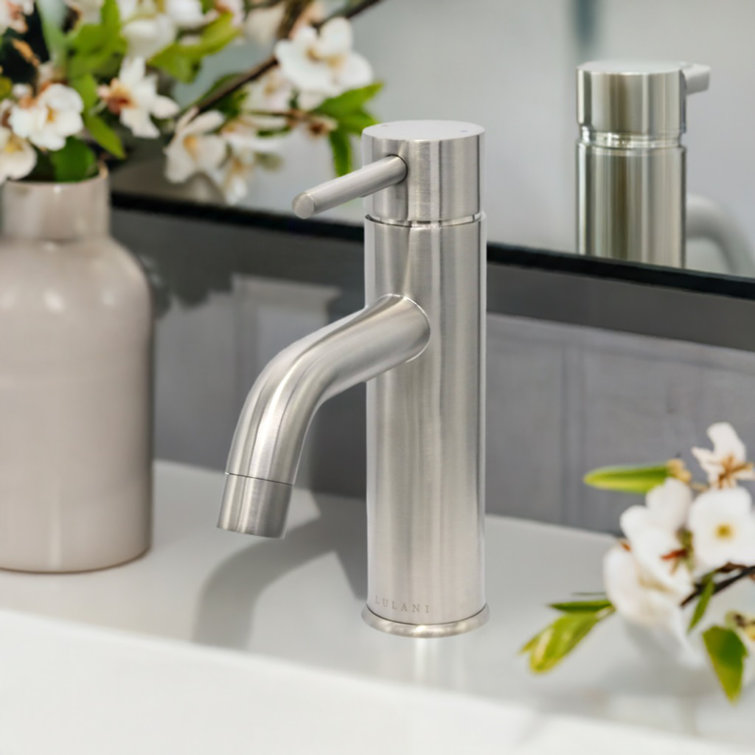 St. Lucia Brushed Nickel Single Hole Bathroom Faucet