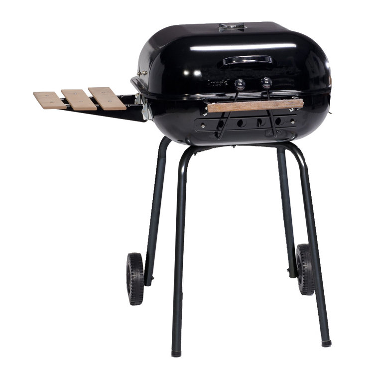 Americana 32'' Black Charcoal Grill with Side Table