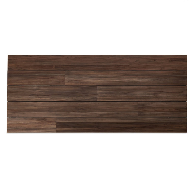 96" Stained Toasted Brown Solid Teak Outdoor Dining Table