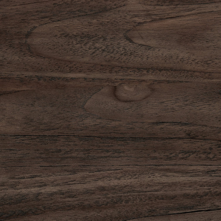 Round Stained Toasted Brown Teak Outdoor Coffee Table