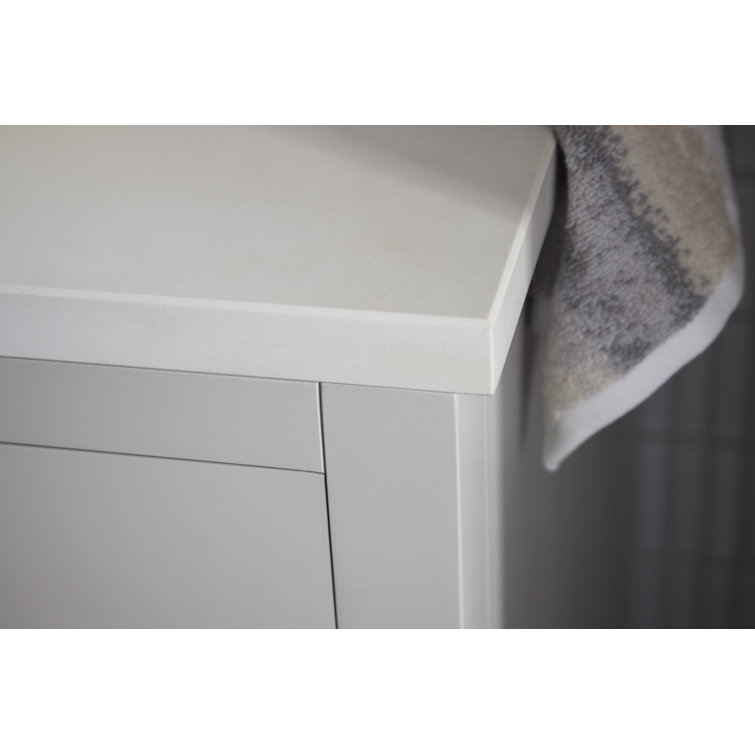 Kresla 36" White Freestanding Bathroom Vanity with Quartz Top
