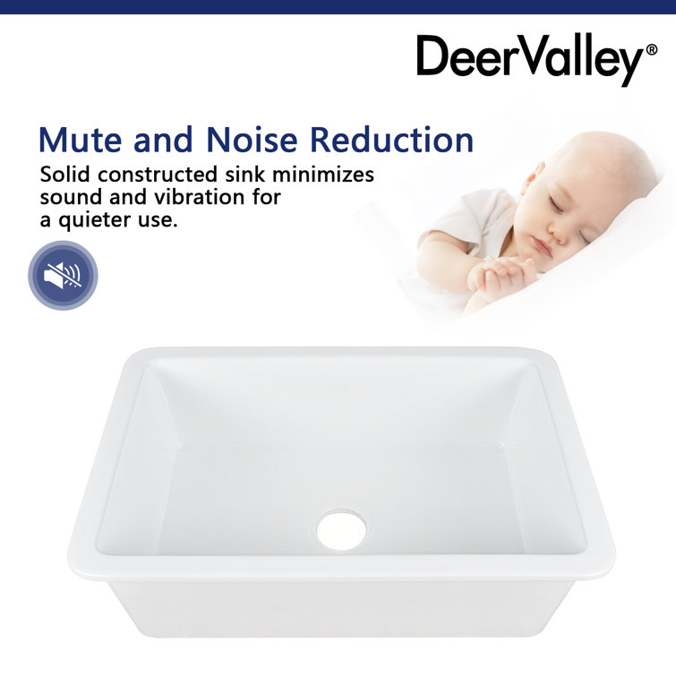 White Fireclay 32" Single Bowl Undermount Kitchen Sink