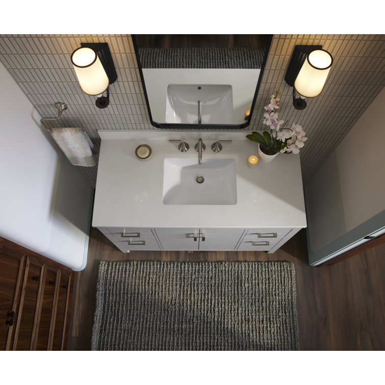 Kresla 48" White Freestanding Bathroom Vanity with Quartz Top