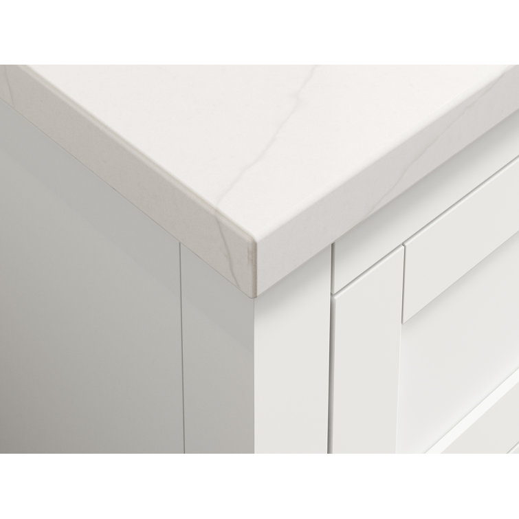 Hadron 24 Inch White Quartz Top Bathroom Vanity Set